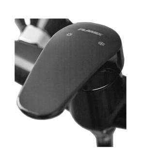 Змішувач для душу Plamix Afina-003 SET Black (зі шлангом, лійкою та кронштейном) (PM0646)