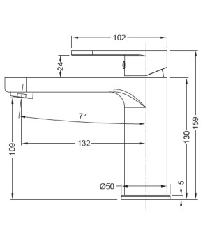Смеситель для умывальника Koer KB-10030-01 (KR5424)