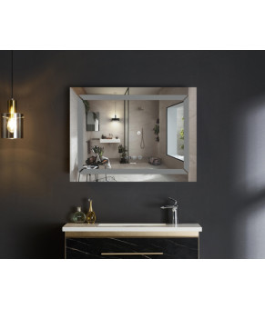 Дзеркало Mixxus Light MR01-90x70 (годинник, LED-підсвічування, антизапотівання) (MI5999)