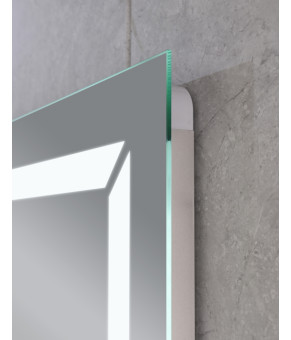 Дзеркало Mixxus Light MR01-90x70 (годинник, LED-підсвічування, антизапотівання) (MI5999)
