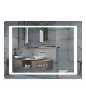 Дзеркало Mixxus Style MR03-90x70 (годинник, LED-підсвічування, антизапотівання) (MI6007)