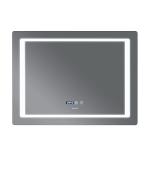 Дзеркало Mixxus Style MR03-90x70 (годинник, LED-підсвічування, антизапотівання) (MI6007)