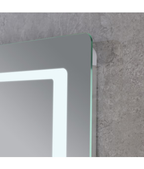 Дзеркало Mixxus Style MR03-90x70 (годинник, LED-підсвічування, антизапотівання) (MI6007)