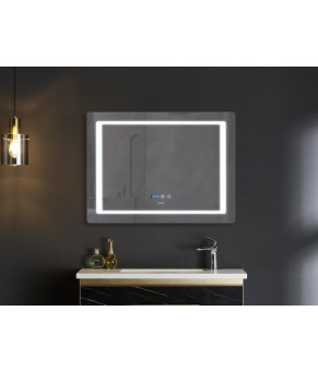 Дзеркало Mixxus Style MR03-90x70 (годинник, LED-підсвічування, антизапотівання) (MI6007)