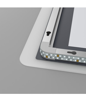 Дзеркало Mixxus Premium OLIVARY MR19-90x70-REVERSE (LED Touch, Anti-fog, димер (3-6,5kK)) (MP6630)