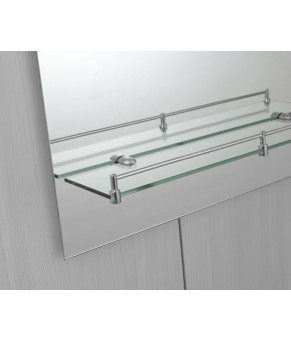 Дзеркало настінне Zerix LAGUNA MRZ03-700x800x110 прямокутне з дугоподібним верxом та полицею (ZX562
