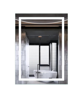 Дзеркало Mixxus Premium FLASH MR21-60x80 (LED Touch, Anti-fog, димер, годинник) (MP6617)