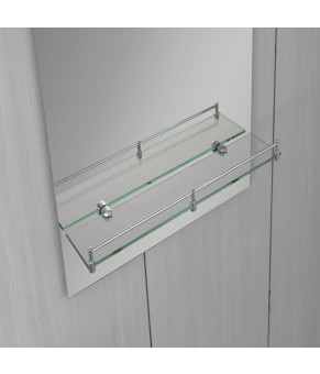 Настенное зеркало Zerix LAGUNA MRZ03-500x700x110 прямоугольное с дугообразным верхом и полкой (ZX5622).