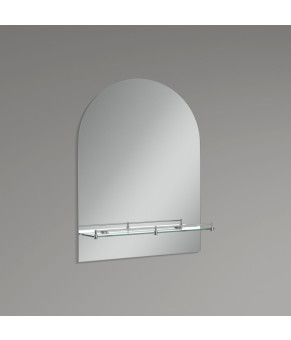 Настенное зеркало Zerix LAGUNA MRZ03-500x700x110 прямоугольное с дугообразным верхом и полкой (ZX5622).