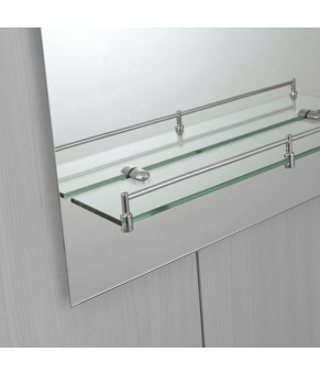 Настенное зеркало Zerix LAGUNA MRZ03-500x700x110 прямоугольное с дугообразным верхом и полкой (ZX5622).
