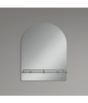 Настенное зеркало Zerix LAGUNA MRZ03-500x700x110 прямоугольное с дугообразным верхом и полкой (ZX5622).