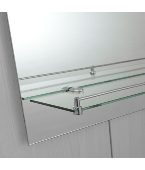 Настенное зеркало Zerix LAGUNA MRZ03-500x700x110 прямоугольное с дугообразным верхом и полкой (ZX5622).