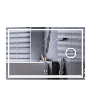 Дзеркало Mixxus Premium QUADRO MR20-100x70 (LED Touch, Anti-fog, димер, лінза) (MP6622)