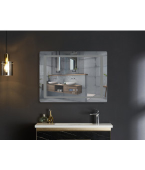 Дзеркало Mixxus Style MR03-70x50 (годинник, LED-підсвічування, антизапотівання) (MI6006)