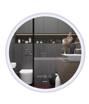 Дзеркало Mixxus Plain MC10-60 (годинник, LED-підсвічування, антизапотівання) (MI6013)