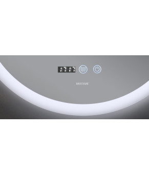 Дзеркало Mixxus Plain MC10-60 (годинник, LED-підсвічування, антизапотівання) (MI6013)