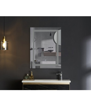 Дзеркало Mixxus TALL MR08-80x60-REVERSE з LED Touch, Anti-fog, димером, регулюванням яскравості (MI