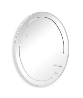 Дзеркало настінне Zerix FUSION MOZ03-550x700 овальне з декором (ZX5632)