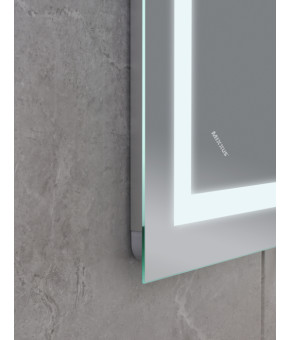 Дзеркало Mixxus WARM MR02-90x70 з LED Touch, Anti-fog, димером, рег. яскравості, годинником (MI6673