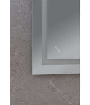 Дзеркало Mixxus WARM MR02-90x70 з LED Touch, Anti-fog, димером, рег. яскравості, годинником (MI6673
