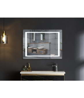 Дзеркало Mixxus Style MR03-80x60 (годинник, LED-підсвічування, антизапотівання) (MI6005)