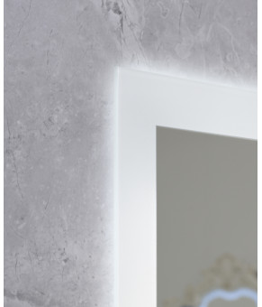 Дзеркало Mixxus FLAT MR04-100x80 з LED Touch, Anti-fog, димером, регулюванням яскравості, годиннико