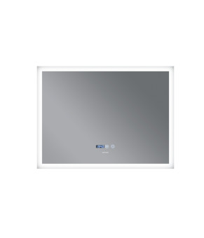 Дзеркало Mixxus FLAT MR04-100x80 з LED Touch, Anti-fog, димером, регулюванням яскравості, годиннико