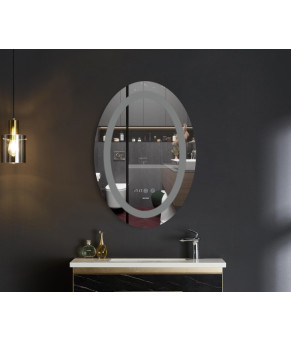 Дзеркало Mixxus PLAIN MV02-60x80 з LED Touch, Anti-fog, димером, регулюванням яскравості, годиннико