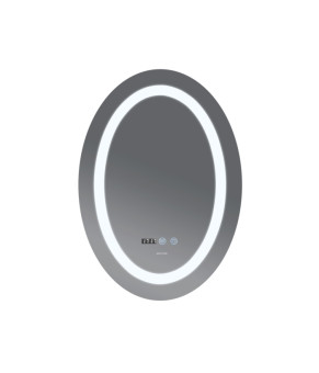 Дзеркало Mixxus PLAIN MV02-60x80 з LED Touch, Anti-fog, димером, регулюванням яскравості, годиннико