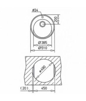 Кухонная мойка Teka Basico Ø510 (10124027)
