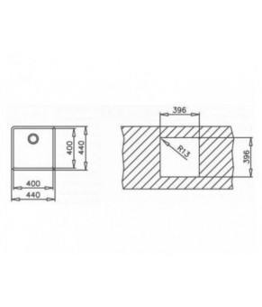Кухонная мойка Teka Top BE Linea 40.40 R15 (10138003)