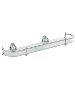Полиця скляна з обмежувачем Zerix LR1507 (LL1406)