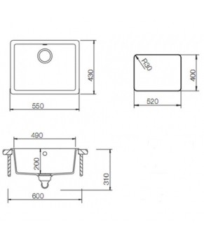 Кухонная мойка Teka Radea 490/370 TG (40143661)