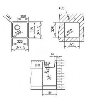 Кухонная мойка Teka Radea 325/325 TG (40143602)