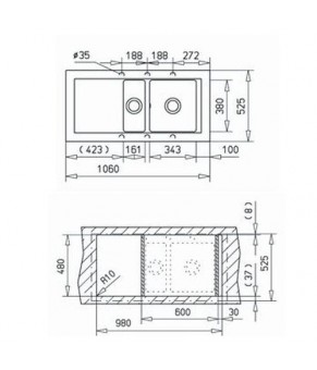 Кухонная мойка Teka Aura 60B TG (88564)