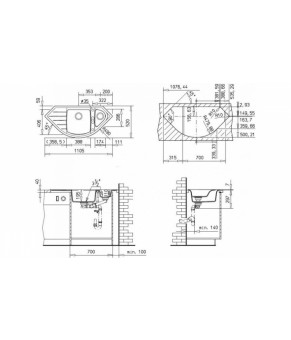 Кухонная мойка Teka Cabrera 70E TG (40145070)