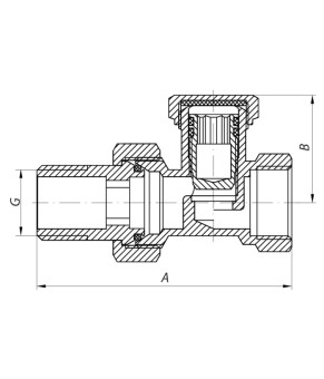 Кран вентильный 1/2x1/2 Koer KR.904 (KR0005)