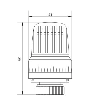 Термоголовка для радіатора M30x1.5 Koer KR.1330 (KR2676)