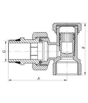 Вентиль угловой 1/2x1/2 "антипротечка" Koer KR.902-Gi (KR0174)