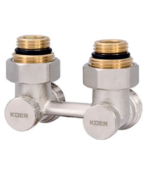 Вузол нижнього підключення радіатора 3/4'' кутовий (комплект) Koer KR.1132 (KR2816)