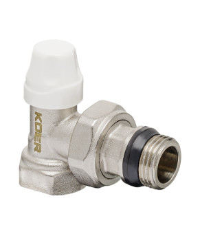 Комплект для подключения радиатора Koer SET-11 1/2"x1/2" угловой с термоголовкой (KR3175)