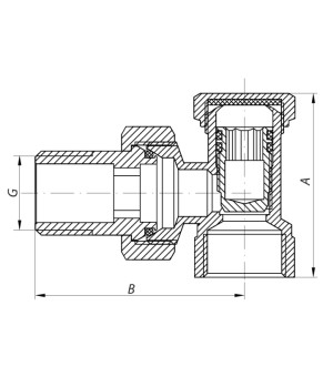 Вентиль угловой 3/4x3/4 Koer KR.902 (KR0139)