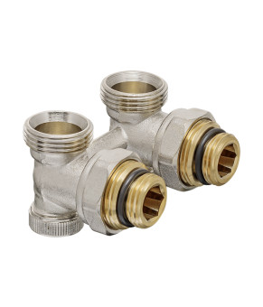 Комплект для подключения радиатора Koer SET-21 - 1/2"x3/4" (угловой) с термоголовкой ЗЗ (KR3173)