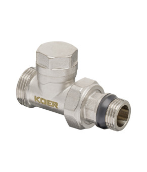 Комплект для подключения радиатора Koer SET-15 - 1/2"x3/4" (прямой) с термоголовкой ЗЗ (KR3180)