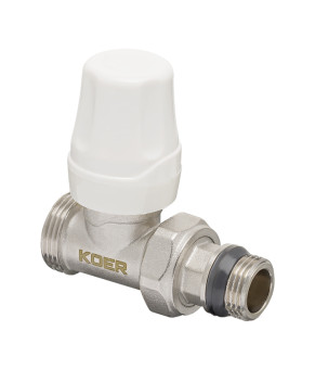 Комплект для подключения радиатора Koer SET-15 - 1/2"x3/4" (прямой) с термоголовкой ЗЗ (KR3180)