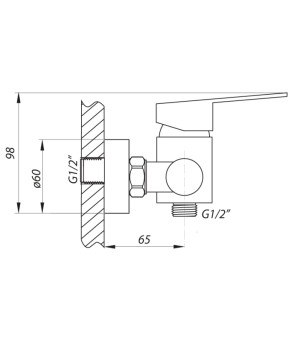 Змішувач для душа Zerix LR72003 (LL1195)