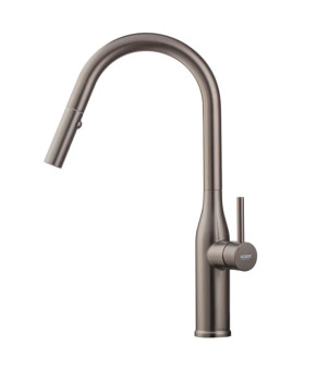 Кухонный смеситель KOER KI-70004-07 с выдвижным изливом (нерж. сталь) (KR3387)