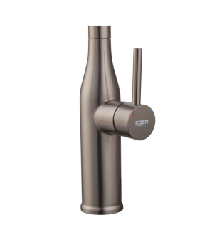 Кухонный смеситель KOER KI-70004-07 с выдвижным изливом (нерж. сталь) (KR3387)