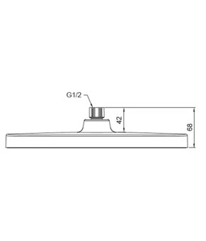 Лейка для душа потолочная Koer KP-0402-05-OH 310x200мм (KR4986)