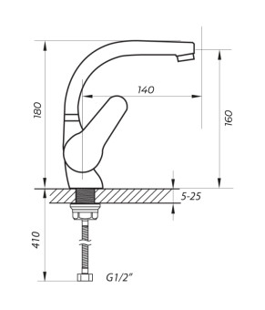 Змішувач для умивальника Zerix SOP1 146 (ZX2651)